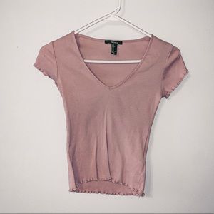 Lettuce edged crop top